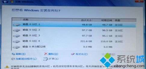 安装win7系统时提示安装程序无法创建新的系统分区怎么解决